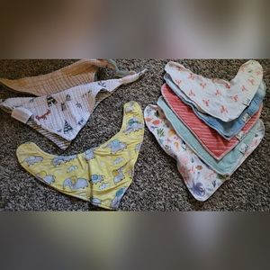 Copper pearl + LS + little unicorn bandana bib bundle
